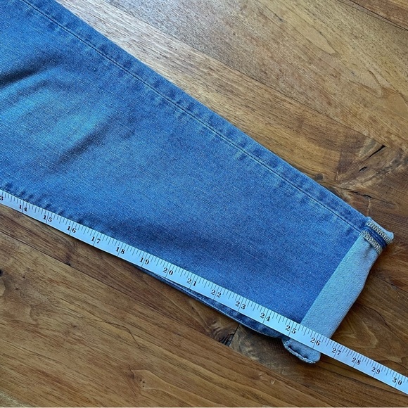 Frame Le Garçon Rolled Raw Hem Boyfriend Jeans Deepwater Wash - Picture 13 of 15